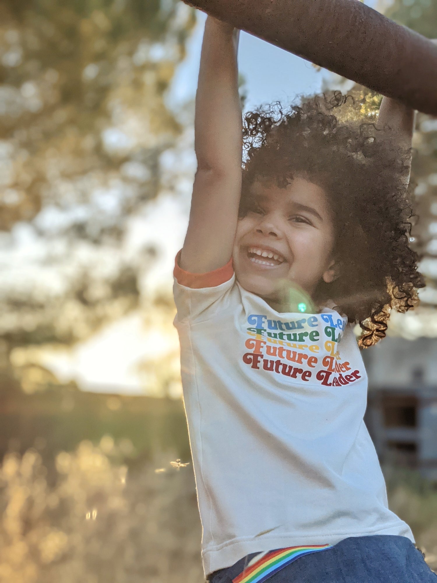 Future Leader Ringer Tee in Cream Be the change you want to see in the world.
