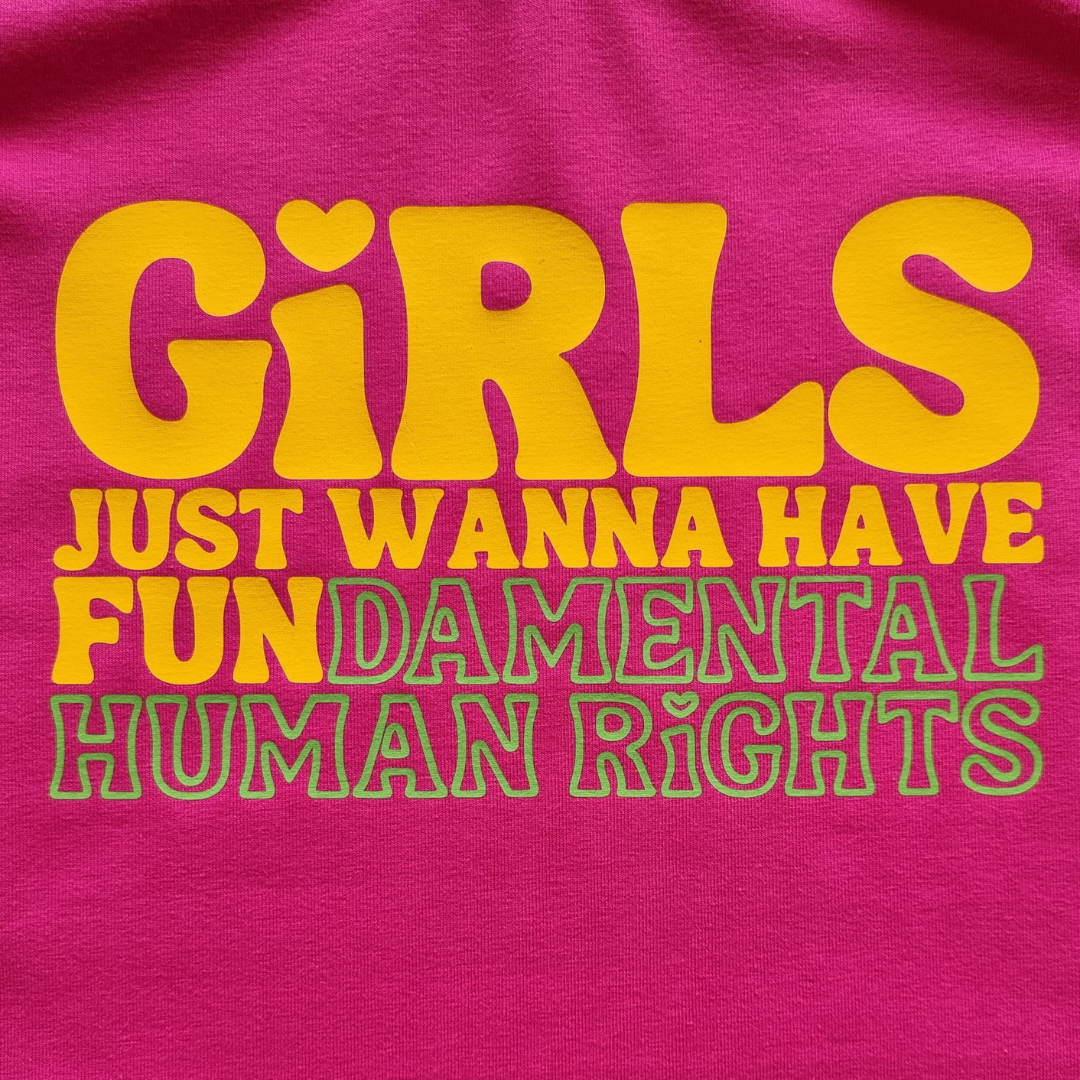 Girls Just Wanna Have Fundamental Rights Close up of Print